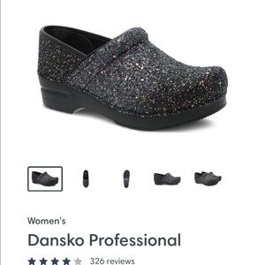 New without box Dansko Professional Glitter Clogs